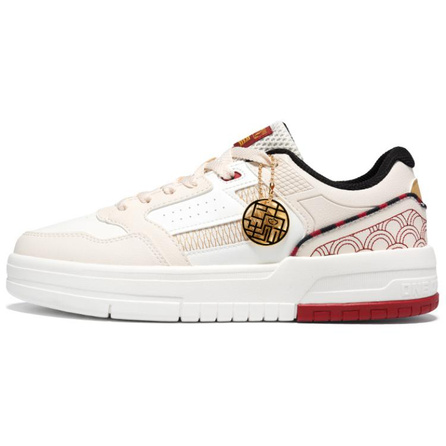 361° Comfort Versatile Wear-Resistant Lightweight Anti-Slip Low-Top Sneakers Men's Pink White