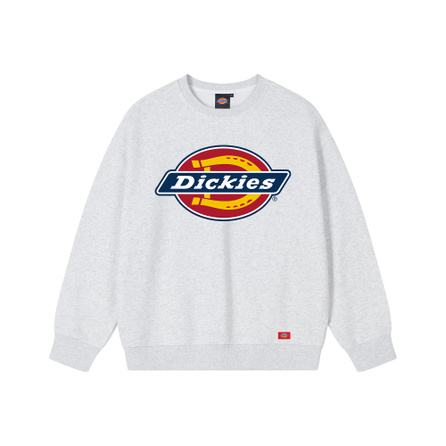 Dickies 420g Heavyweight American Vintage Streetwear Brand Chest Horseshoe Shield Logo Large Print Back Letter Design Couple Students Outdoor Commute Versatile Fashion Loose Casual Sports Crew Neck Long Sleeve Sweatshirt Unisex