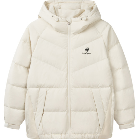 le coq sportif Classic Solid Color Versatile Windproof Warm Short Hooded Down Jacket Unisex