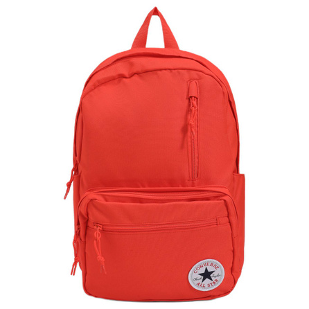 Converse Brand Logo Fashion Zipper Closure Polyester Backpack Unisex Citrus Red