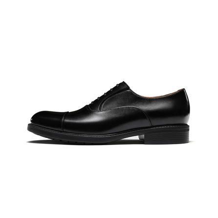 TRUFFAUT Men's Black Calfskin Oxford Shoes Lightweight Soft Sole Business Casual