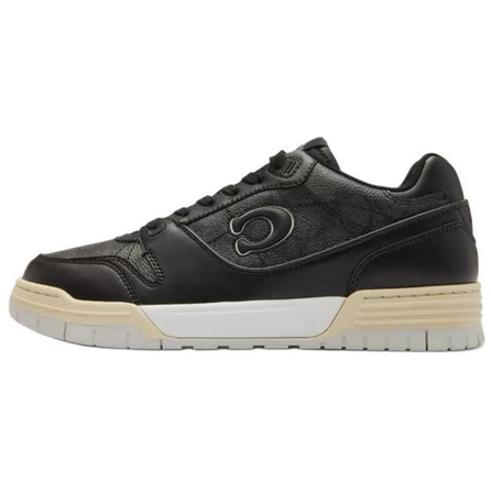 COACH Soho Leather Classic Logo Lace-Up Round Toe Low-Top Sneakers Men's Black