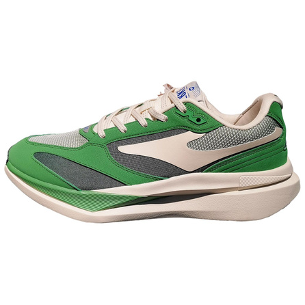 ERKE Fabric Synthetic Leather Comfortable Versatile Anti-Slip Wear-Resistant Low-Top Casual Shoes Men's Green White