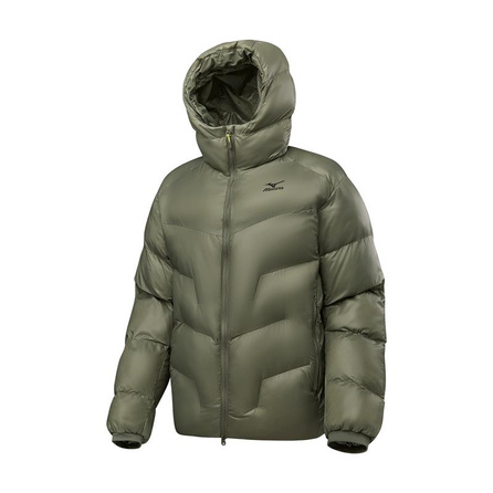 Mizuno Outdoor Windproof Water-Resistant Warm Hooded Padded Jacket Solid Color Puffer Stain-Resistant Simple Versatile Unisex