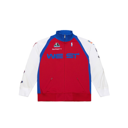 Mitchell & Ness x NBA Authentic Spring Outing All-Star Western Kevin Garnett 2006 Season American Retro Heavy Embroidery Logo Sport Stand Collar Contrast Color Jacket Unisex