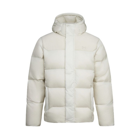Under Armour Select Unisex Sports Casual Short Duck Down Loose Solid Color Zipper Hooded Long Sleeve Down Jacket White