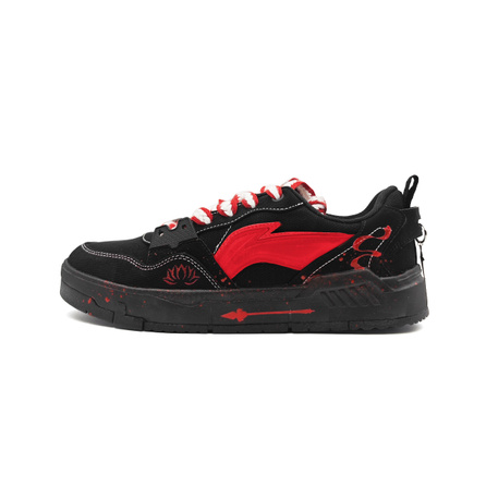 [Custom Sneakers] LiNing Yuanchu Red Lotus Legend Year of the Snake Limited Retro Starry Sky Comfortable Fashion Anti-Slip Wear-Resistant Breathable Low-Top Skate Shoes Men's Black Red