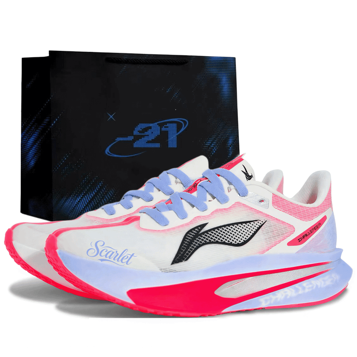 Custom SneakersLiNing Flying Electric 6 CHALLENGER Crimson Dream Cloud Gift Bag Edition Four-Season Versatile Fashion Trendy Cushioning Breathable Responsive Low-Top Training Fitness Test City Commute Running Shoes Men's Blue