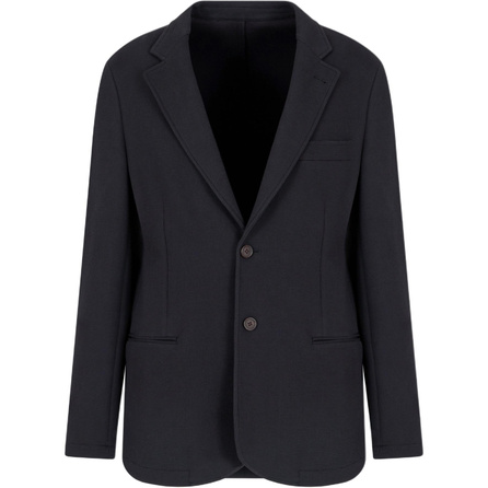 EMPORIO ARMANI Travel Essentials Single breasted Blazer In Waffle Jersey