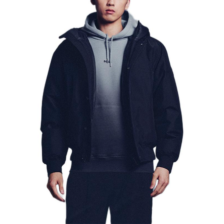 HUGO BOSS FW25 Solid Color Hooded Long Sleeve Down Jacket Men's