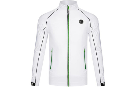 PGA Zipper Warm Stand Collar Trench Coat Men's White