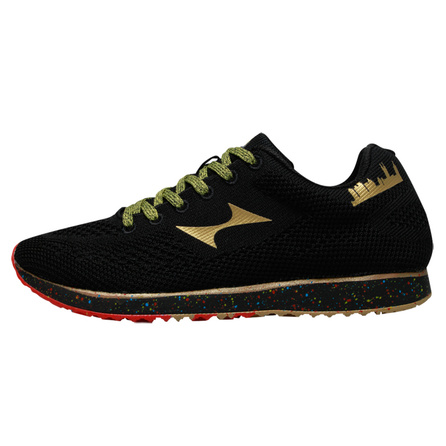 Hailes Fashion Comfortable Versatile Trendy Anti-Slip Breathable Lightweight Low-Top Casual Running Shoes Unisex Black Gold