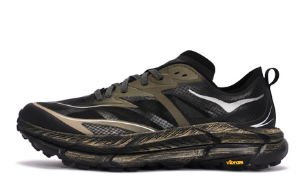 [Custom Sneakers] HOKA ONE ONE Mafate Speed 4 Walking Planet Wasteland Dust Hunt Retro Distressed Wilderness Atmosphere Hardcore Tough Breathable Low-Top Running Shoes Unisex Black Grey Green