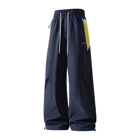 Jeep Explorer 2.0 Dopamine Color Mountain Outdoor Color-Block Spliced Loose Sports Quick-Dry Slimming Straight Water-Repellent Hiking Casual Pants Unisex