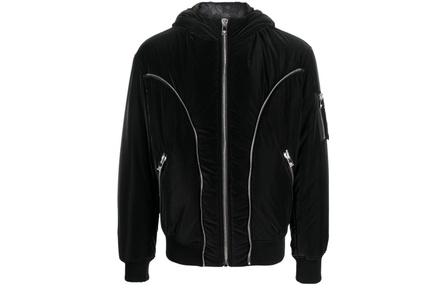 VERSACE Zip Detailed Hooded Puffer Jacket