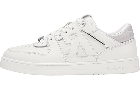 RARE Comfort Versatile Metal Buckle Low-Top Skate Shoes Men's White