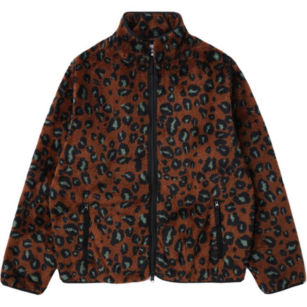 Carhartt WIP FW24 JEBSON SWEAT JACKET Soft Comfortable Leopard Print Stand Collar Zip-Up Long Sleeve Fleece Jacket Unisex MLX/Colorful