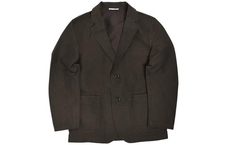 nanamica Solid Color Lapel Single-Breasted Long Sleeve Jacket Coat Men's Brown