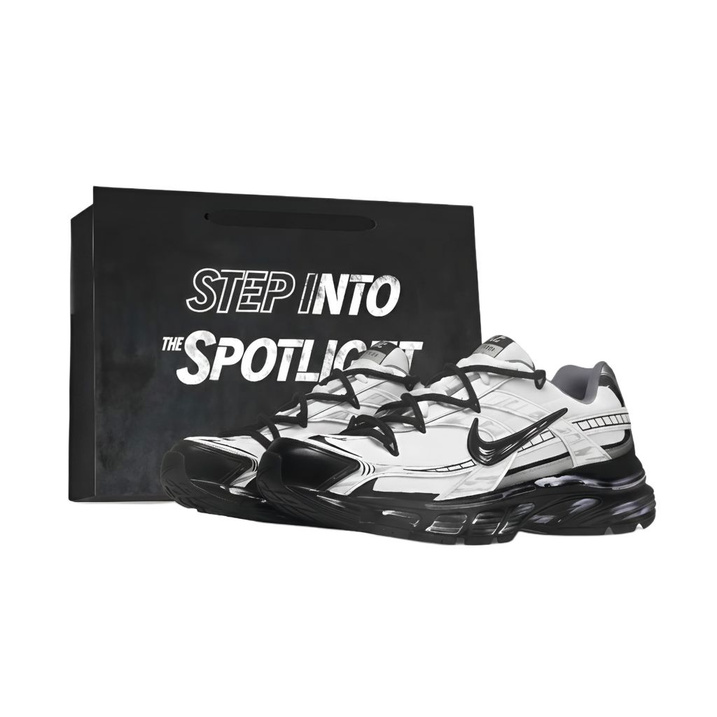 [Custom Sneakers] Nike Initiator Retro Distressed Gift Bag Cool Trendy Versatile Workwear Functional Fashion Simple City Commute Shock-Absorbing Slip-Resistant Waterproof Breathable Low-Top Running Shoes Unisex Black-White