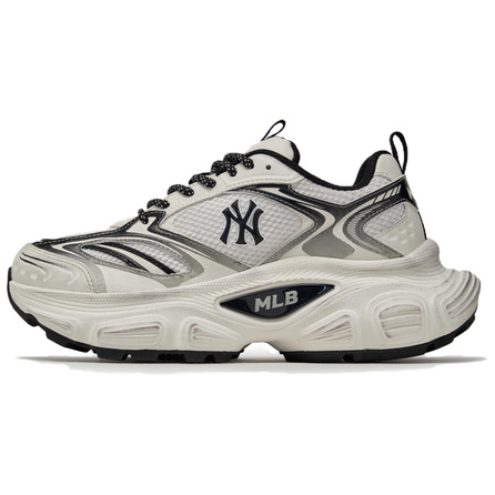MLB Winner Chunky Cool Trendy Versatile Height-Increasing Retro Vintage Wave Curve Thick Sole Cyber Chunky Sneakers Unisex White