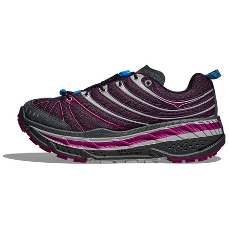 HOKA ONE ONE Stinson Anti-Slip Wear-Resistant Low-Top Running Shoes Unisex Black Gray Blue