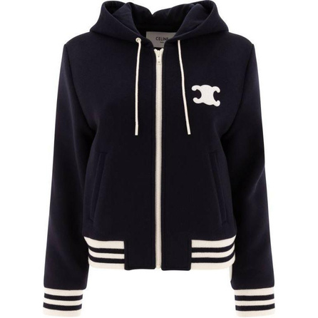 CELINE Triomphe Zip-Up Drawstring Jacket