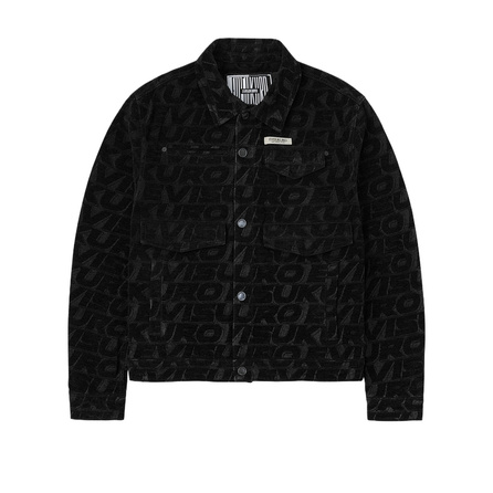 EVISU 2025 Autumn Full Logo Pattern Lapel Long Sleeve Casual Comfort Jacket Men's