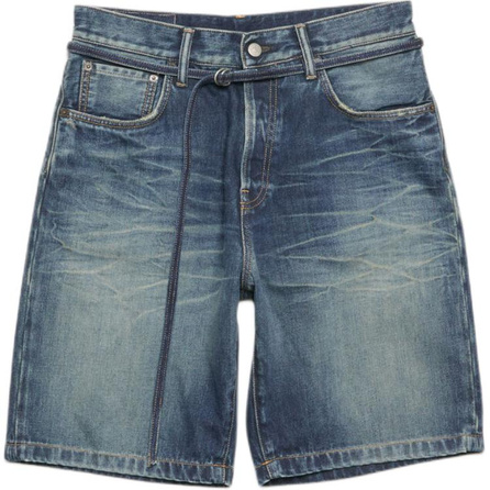 Acne Studios Loose Fit Casual Denim Shorts Unisex Medium Blue