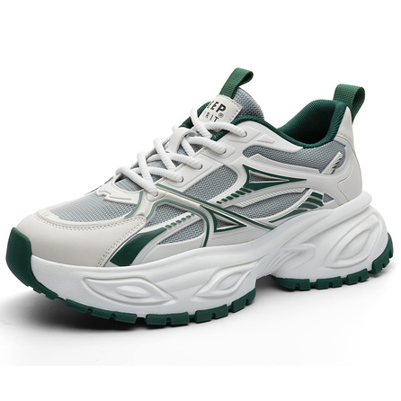 JEEP SPIRIT Dream Forest Vitality Mecha Style High Street Fashion Trendy Comfortable Versatile Low-Top Dad Shoes Men's Glazed Green