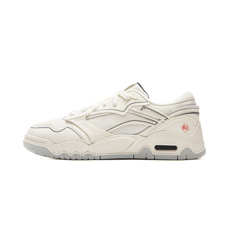 LiNing Moon White 3 Slip-Resistant Cushioning Abrasion-Resistant Low-Top Skateboard Shoes Men's Champagne White