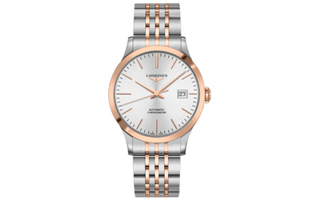 LONGINES Record Series Automatic Mechanical Movement COSC Certified Silver Sunray Dial #High-End Mechanical#Business Essential Men's Watch Swiss Made 40mm Silver Dial