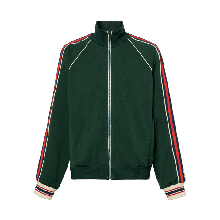 GUCCI GG-Jacquard Zip-Up Track Jacket