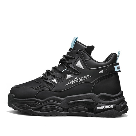 Warrior Fashion Casual Trendy Versatile Daily Commute Cushioned Wear-Resistant Height Increase High-Top Dad Shoes Men's
