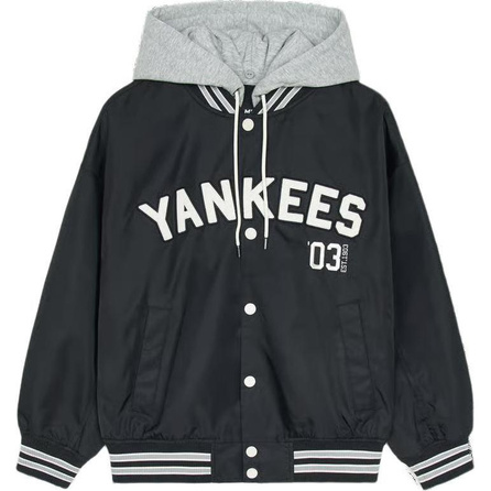 MLB New York Yankees Comfortable Fashion Versatile Long Sleeve Jacket Unisex Black