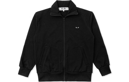 CDG Play Big Black Heart Zip Up Sweatshirt Black