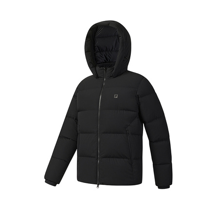 FILA Fitness Feiyu Simple Personality Trendy Fashion Fitness Sports Casual Comfortable Versatile Warm Goose Down Padded Jacket Men's Deep Black