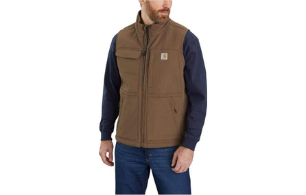 Carhartt 104999 SUPER DUX™ RELAXED FIT SHERPA-LINED VEST Brand Logo Stand Collar Sleeveless Vest Men's