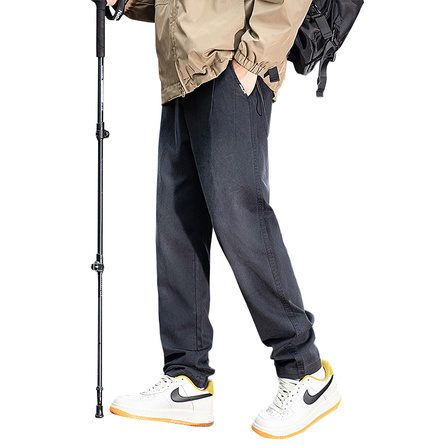 Jeep Simple Fashion Wear-Resistant Comfort Casual Cargo Pants Unisex Black & White