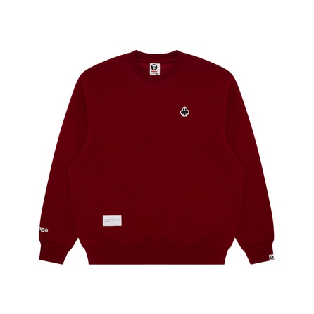Aape FW24 Poker Ape Face Badge Round Neck Pullover Sweatshirt Men's