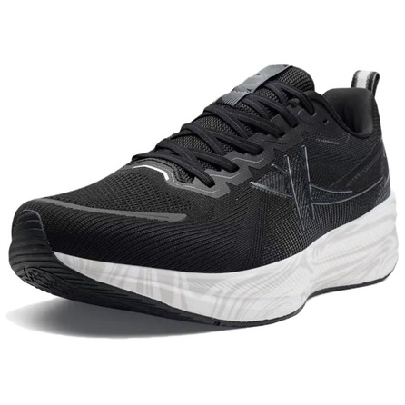 Xtep Feisu 6.0 Comfortable Fashion Simple Cushioned Breathable Anti-Slip Low-Top Sprint Running Shoes Men's Black Charcoal Grey