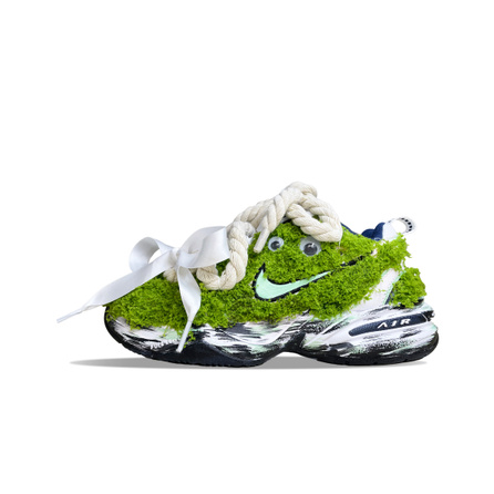 Custom Sneakers Nike Air Monarch 4 Green Monster Trendy Fashion Versatile Low-Top Dad Shoes Unisex Yellow Green