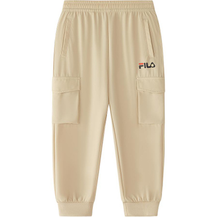 FILA KIDS Pants ORIGINALE Series Casual Simple Versatile Pebble Khaki Toddler & Little Kid