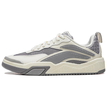 China LiNing Chongwen Simple Low-Top Sneakers Unisex Beige Gray