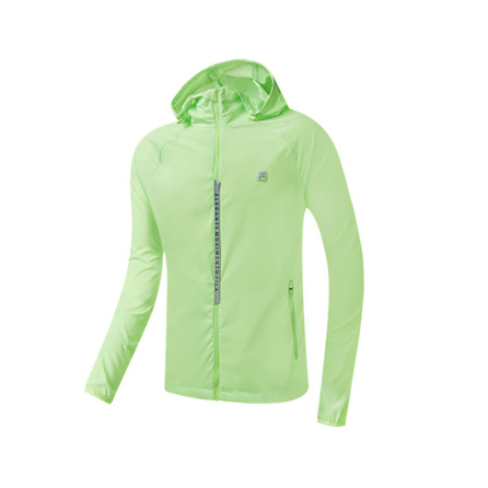 FILA Athletics Vibrant Form-Fitting Fashion Personalized Hooded Jacket Men's Fluorescent Clear Green GY