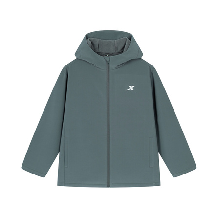Xtep Versatile American Style Hooded Jacket Coat Men's Pearl Grey