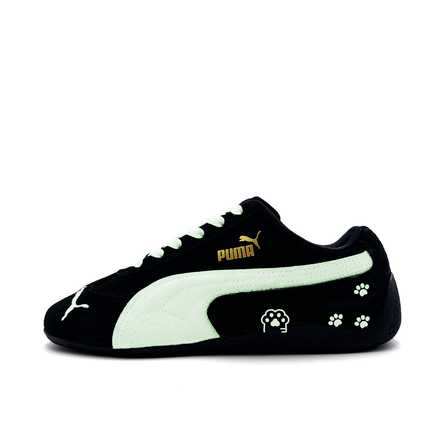 Custom Sneakers PUMA Speedcat Series 'Mint Cat Paw' Low-Top Racing Shoes Unisex Black Green