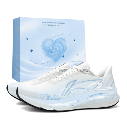 [Custom Sneakers] LiNing ChiTu 9 Sea Salt Milk Mist Chinese Style Fresh Versatile Personalized Campus Outdoor Marathon Student Shock-Absorbing Sweat-Wicking Breathable Non-Slip Low-Top Running Shoes Unisex Blue