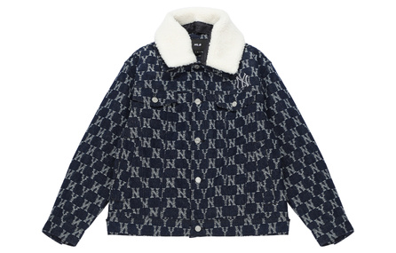 MLB Old Flower Jackets Unisex Dark Marine Blue