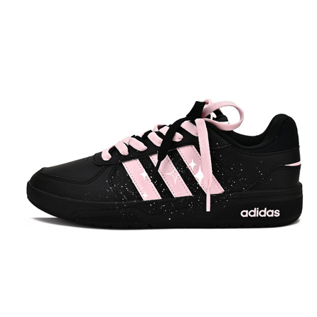 Custom Sneakers: adidas neo Courtbeat 'Splatter Stars' Retro Low-Top Skate Shoes Black Pink