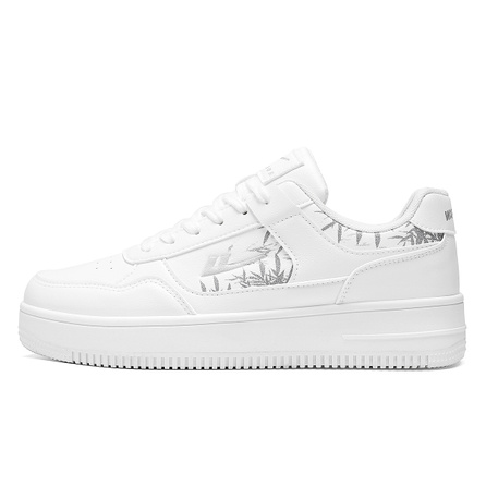 Warrior Unisex 'Air Force One' Autumn Winter Couple White Sneakers White Bamboo High Aesthetic Versatile Lightweight Breathable Affordable Student Skate Shoes